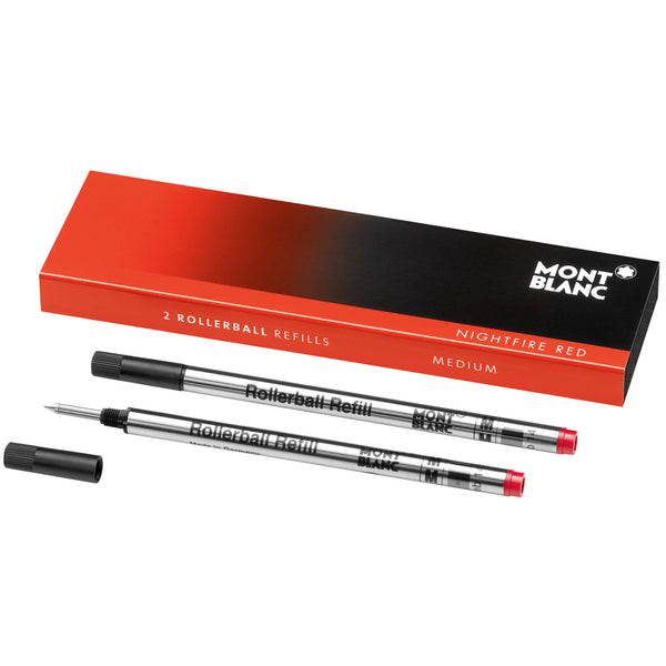 Montblanc Red Refill for Standard Rollerball Pen - 2 in a Pack - Medium