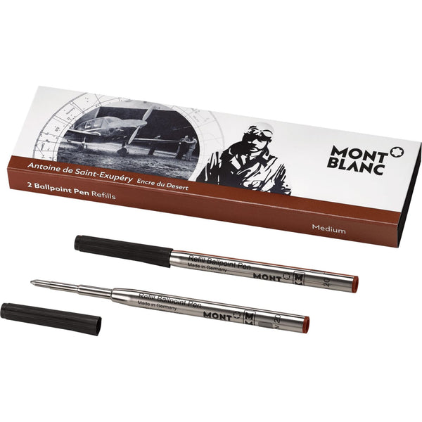 Montblanc Writers Edition Antoine de St. Exupery Ballpoint Refill - Medium - 2 Pack