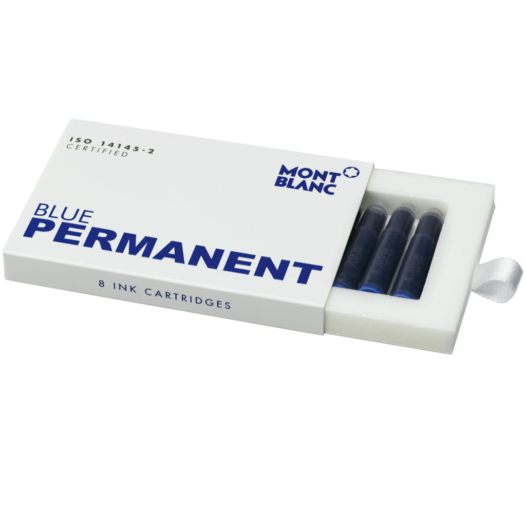 Montblanc Permanent Blue Ink Cartridges Refill Monk Paper
