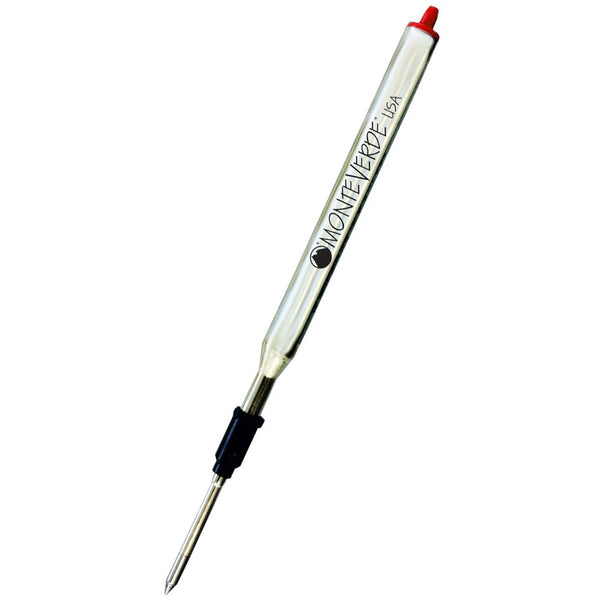Monteverde Ballpoint refill to fit Lamy pen - Red Medium 2 per pack