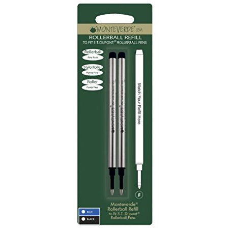 Monteverde Rollerball for ST Dupont Fine Black 2/pack
