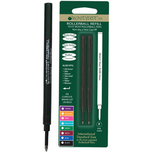 Monteverde Rollerball to fit most Capped Rollerball pens - Pink 2/pack
