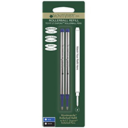 Monteverde Rollerball for ST Dupont Fine Blue 2/pack