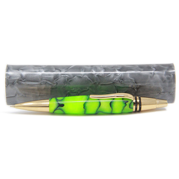 Penboutique Majestic Torpedo Click Green GT Ballpoint Pen With Assorted Carrying Case